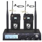 זוג מיקרופון דש איכותי מבית TRX Audio U-6298 תדר משתנה