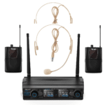 זוג מיקרופון מדונה אלחוטיים מבית TRX Audio X5000 תדר משתנה
