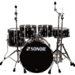 מערכת תופים 5 חלקים + אביזרים "20 SONOR AQ1 Studio Set Piano Black