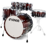 מערכת תופים 5 חלקים ללא אביזרים "20 SONOR AQ2 Studio Set Brown Fade