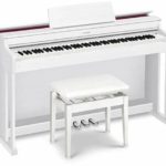 פסנתר חשמלי לבן Casio AP470 כולל כיסא פסנתר מהודר