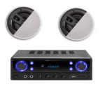 סט רמקולים שקועים OMEGA OW62  ומגבר PURE ACOUSTICS  2085