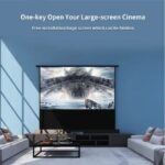 מסך הקרנה חשמלי מדפי למקרן לייזר Jeason Screen בגודל 100" Grey Crystal